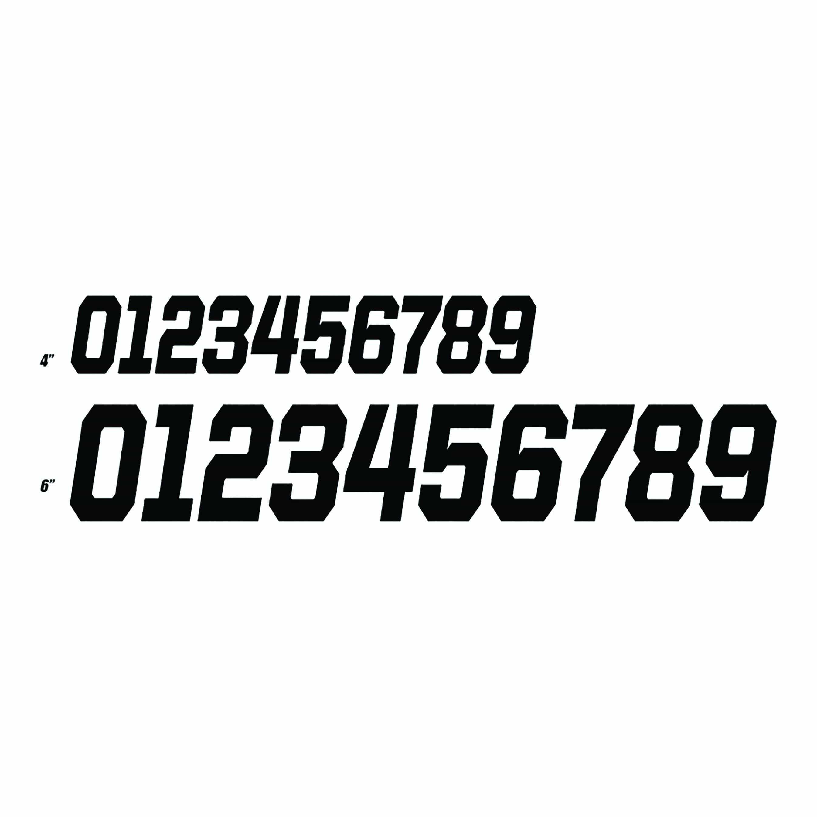 #8 Black 6 Race Series 3/Pack By D'Cor 45-35-8 Number Set 862-358 Western Powersports