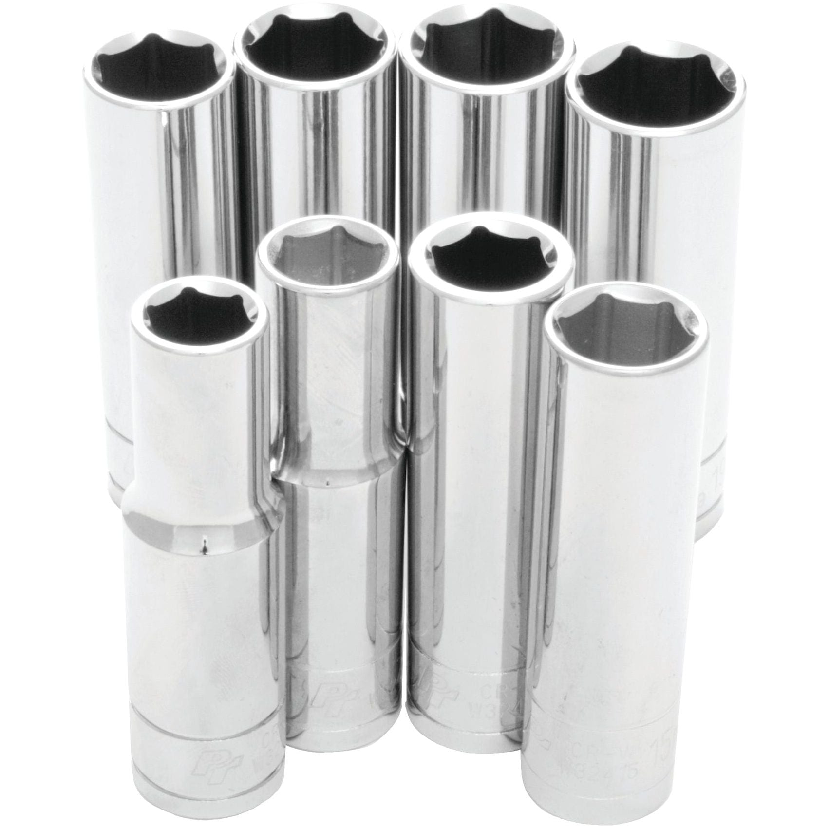 8 Pc 1/2" Met Socket Set Deep by Performance Tool W32400 Hand Tool