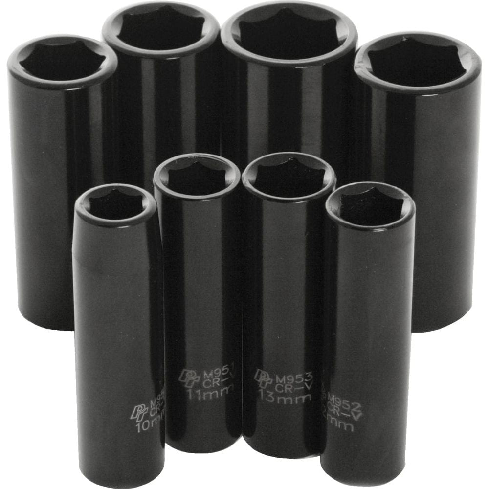8 Pc 3/8" Met Imp Skt Set Deep by Performance Tool M595DB Hand Tool
