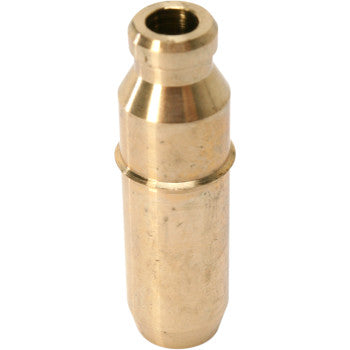 The Honda Exhaust Valve Guide 0.4360 OD by Kibblewhite is a durable, cylindrical brass component with a tapered end and central hole—perfect for precise reaming and honing of engine parts.