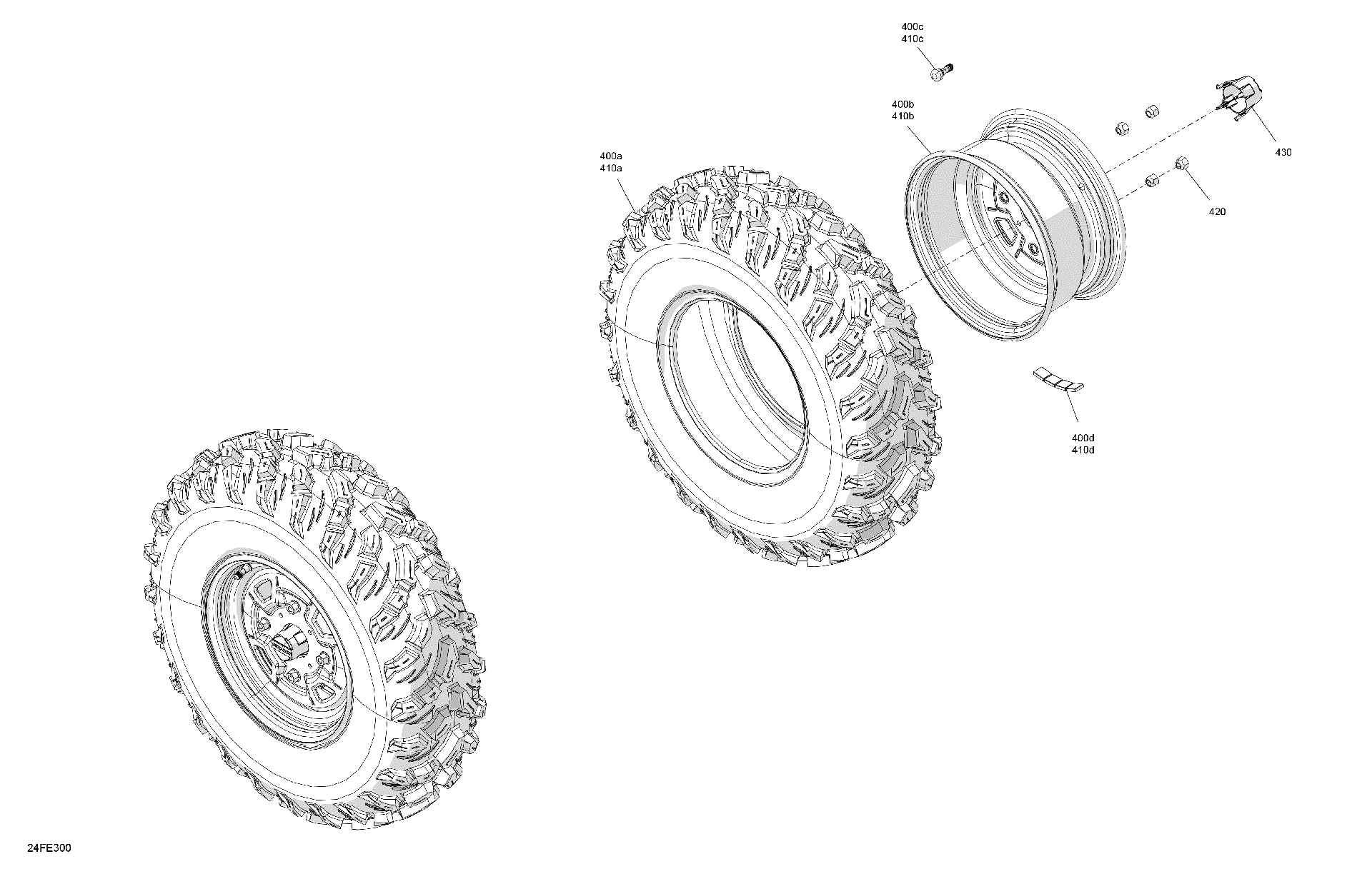 An Image of a Genuine Can-Am Parts Schematic Diagram showing the schematic - DRIVE - FRONT WHEELS