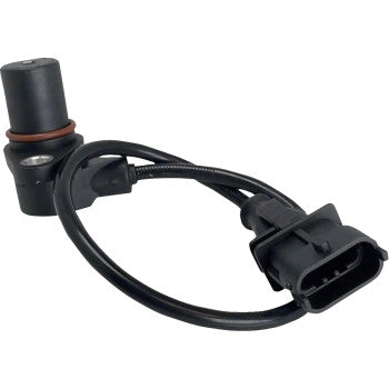 The Polaris Crank Position Sensor by Moose Offroad features a black plastic connector with attached wire, designed for automotive engines to monitor crankshaft position.