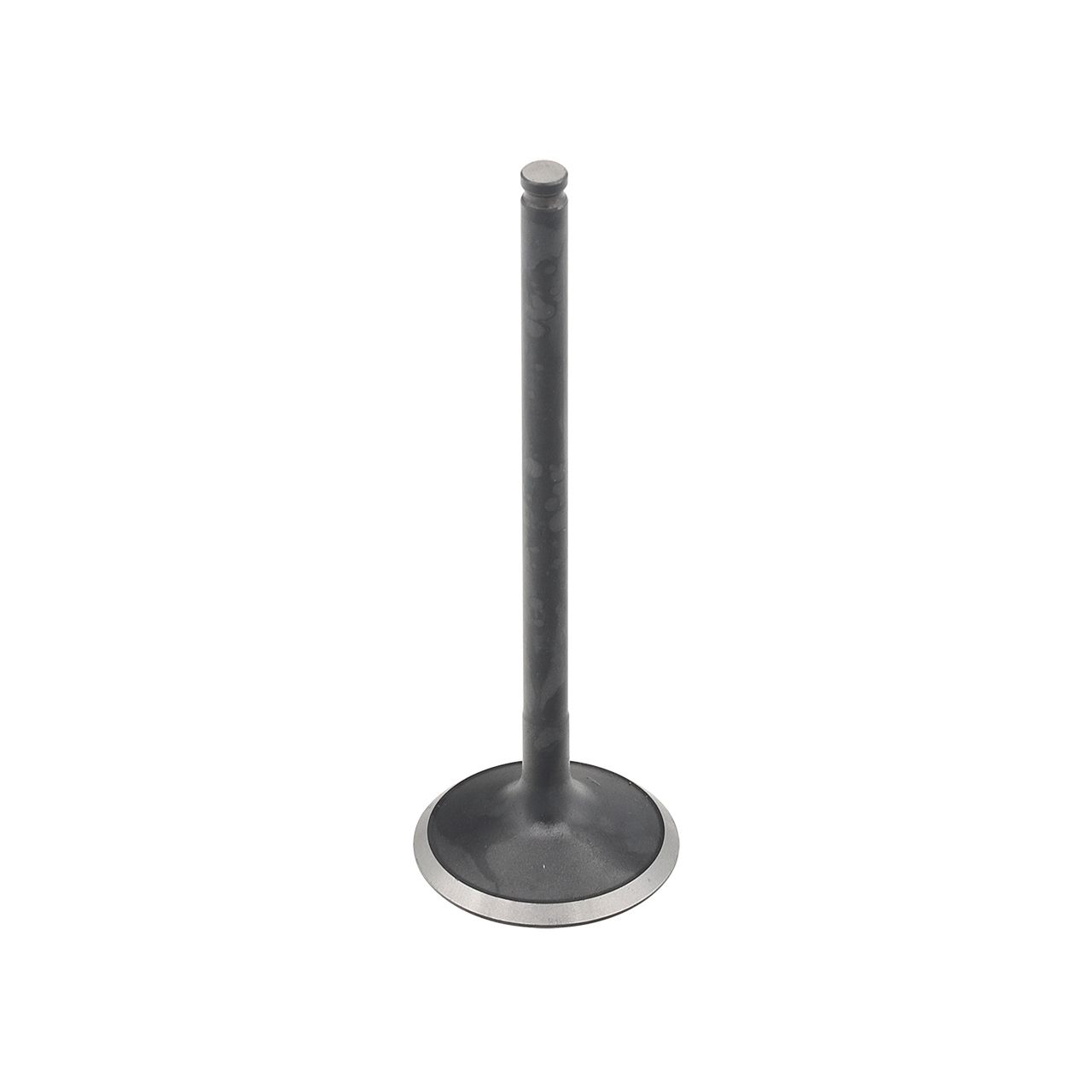A single Polaris Ranger/Ace Exhaust Valve Pol by Bronco, featuring a long cylindrical stem and flat circular base, is displayed upright on a white background.
