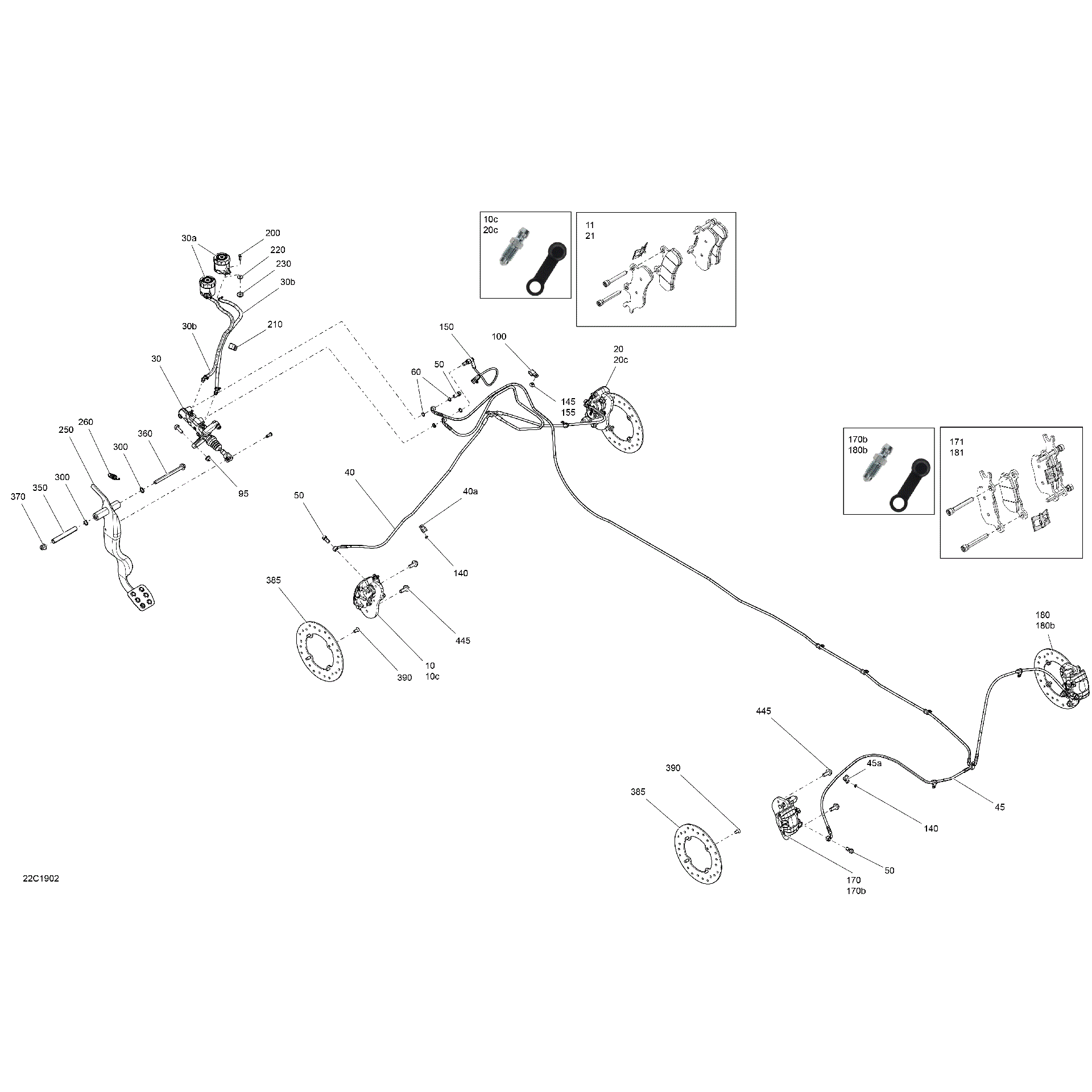 An Image of a Genuine Can-Am Parts Schematic Diagram showing the schematic - BRAKES - HD8