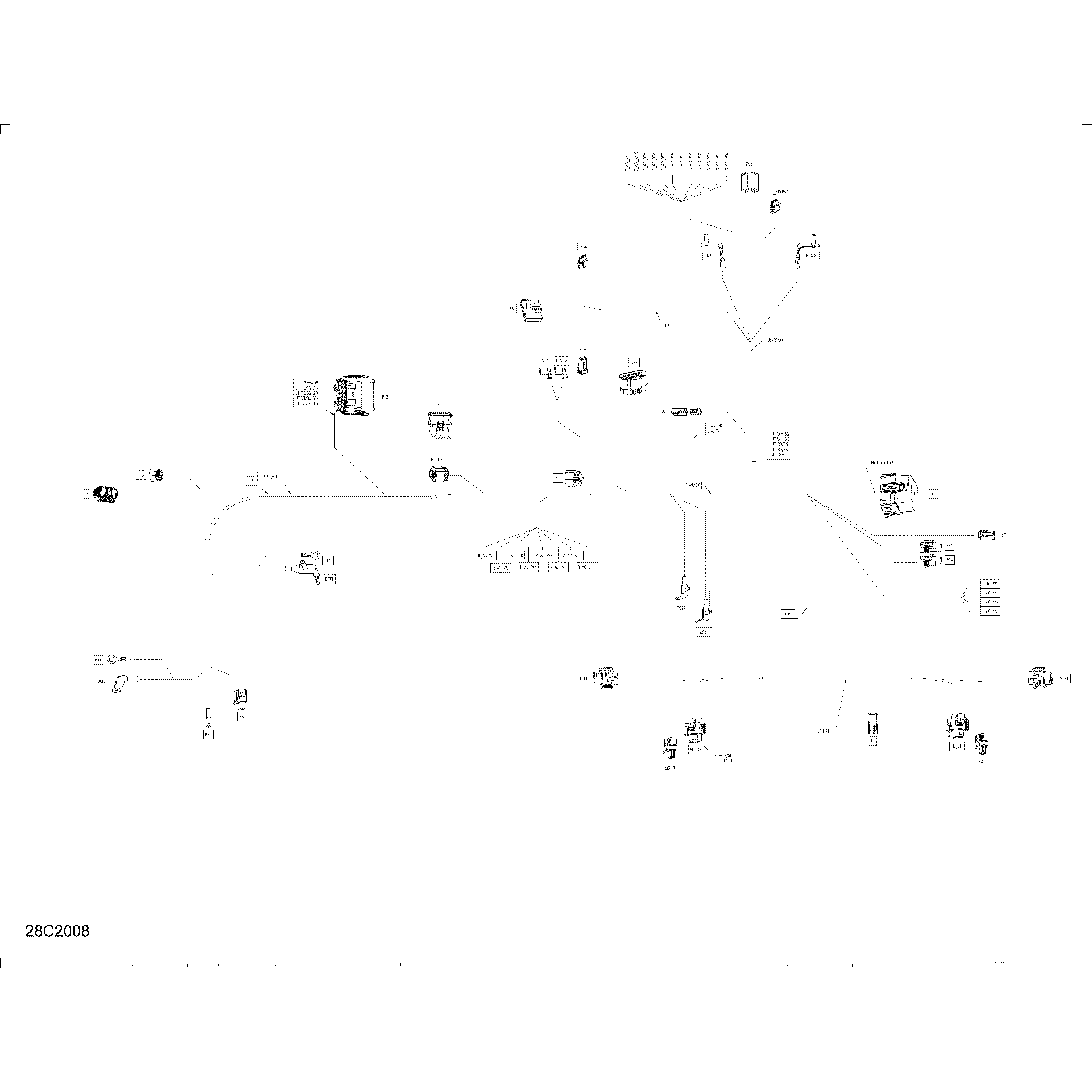 An Image of a Genuine Can-Am Parts Schematic Diagram showing the schematic - MAIN HARNESS - 710006839 - XT
