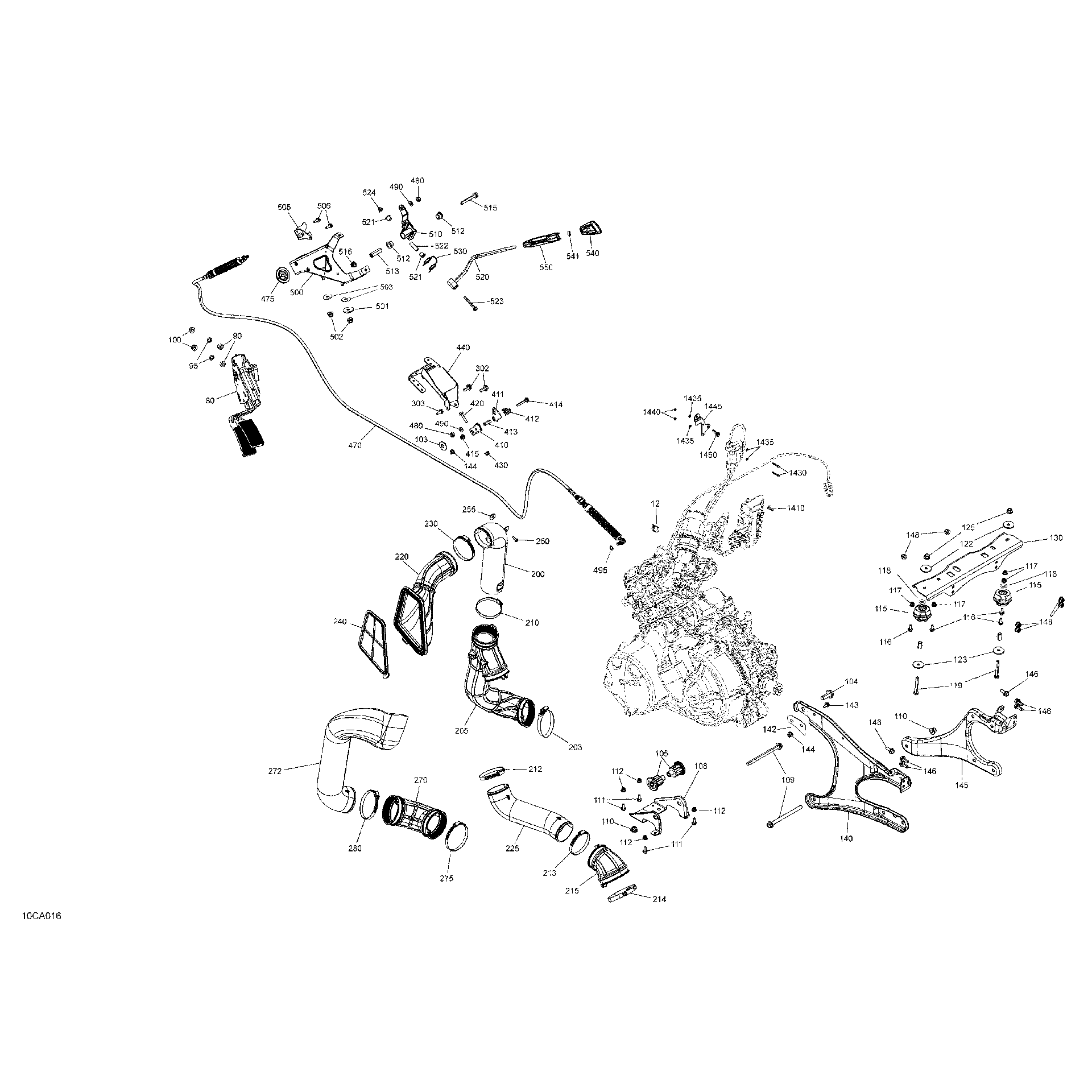 An Image of a Genuine Can-Am Parts Schematic Diagram showing the schematic - ENGINE - SYSTEM