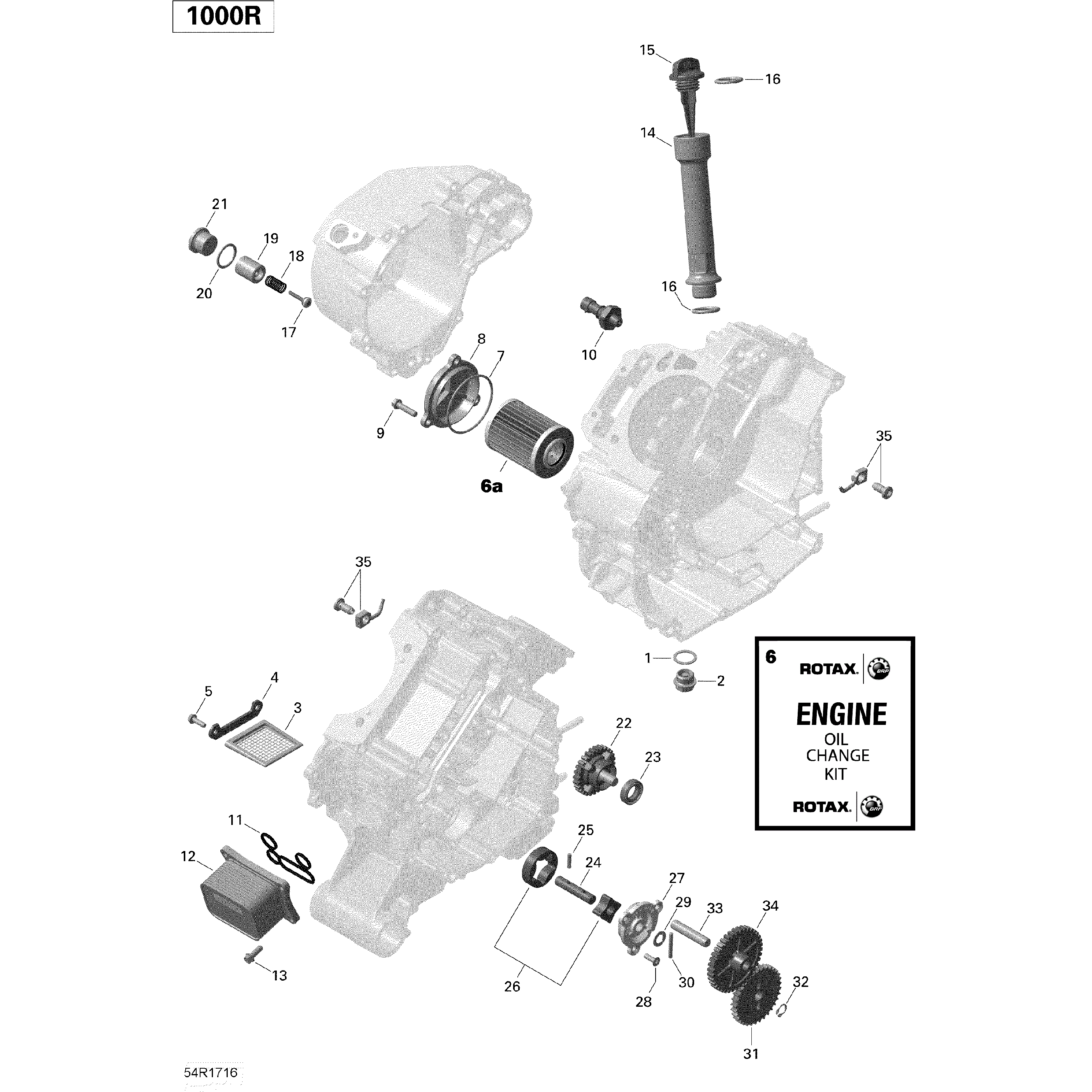 An Image of a Genuine Can-Am Parts Schematic Diagram showing the schematic - ENGINE LUBRICATION