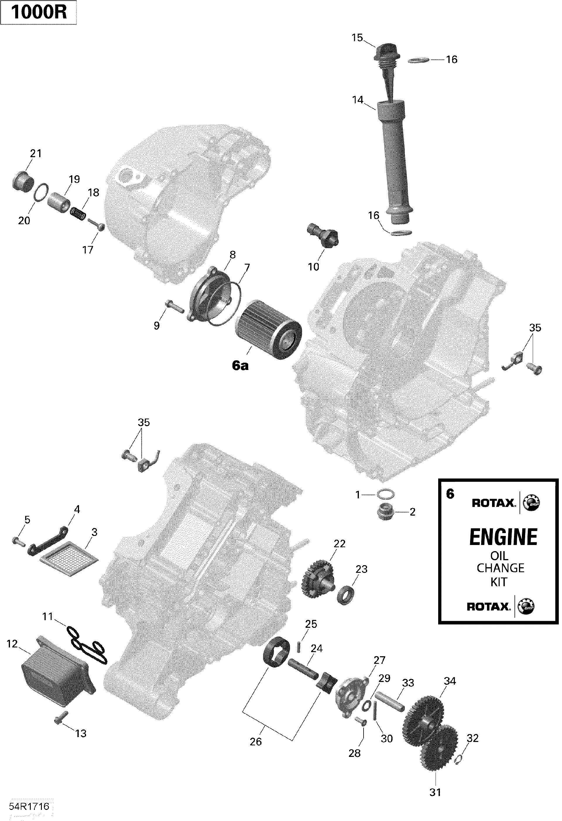 An Image of a Genuine Can-Am Parts Schematic Diagram showing the schematic - ENGINE LUBRICATION