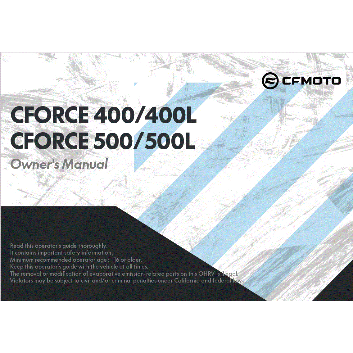 An Image of a genuine CFMOTO Parts Schematic Diagram showing the group - OWNERS MANUAL - 2025 CFMOTO CFORCE 500 S