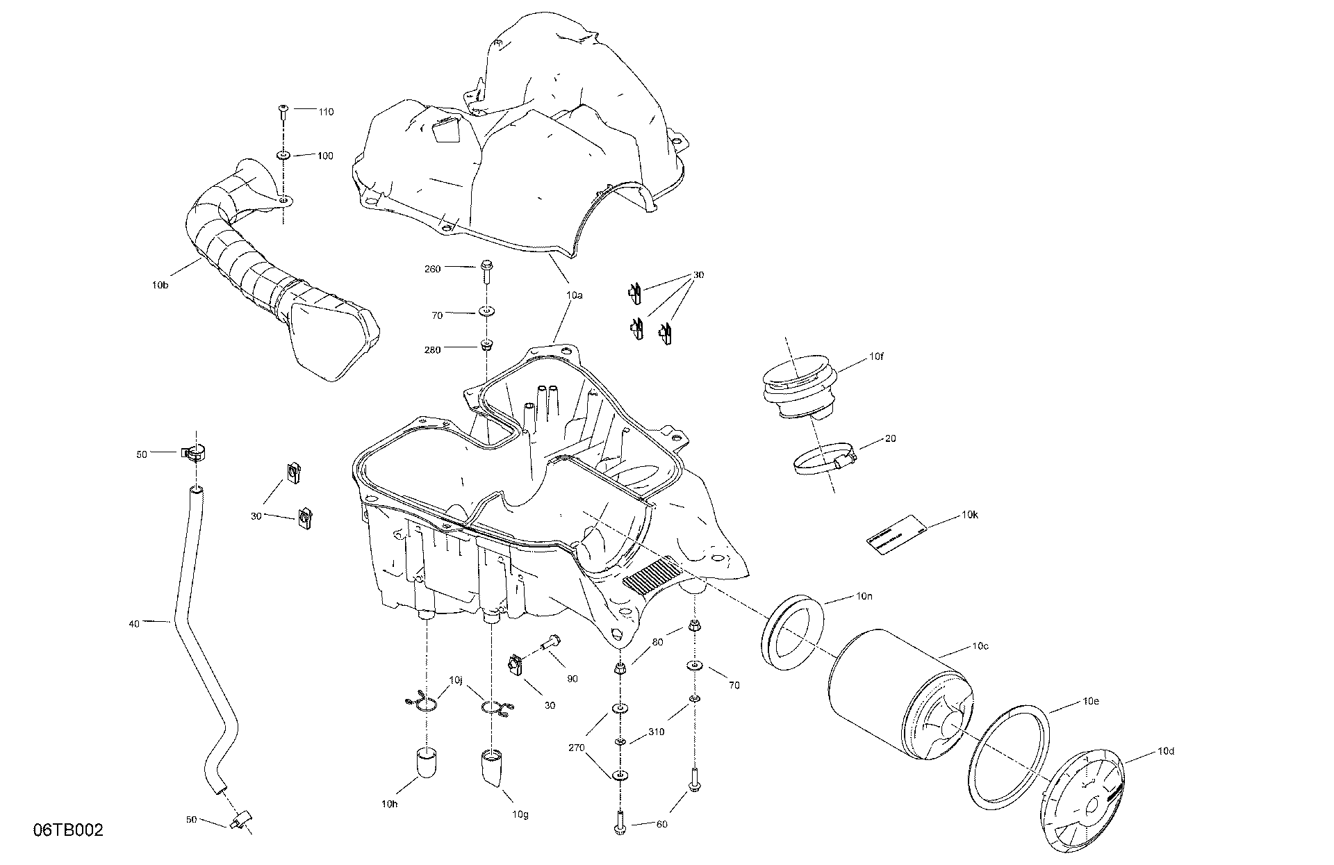 An Image of a Genuine Can-Am Parts Schematic Diagram showing the schematic - ENGINE - AIR INTAKE