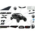BODY - DECALS - 2025 CAN AM MAVERICK R MAX X RS - TIMELESS BLACK METALLIC - 77" WIDTH CALI - (2)