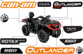 BODY - FEATURE DECALS - 2018 CAN AM OUTLANDER MAX 4X4 DPS 650 EFI - CALI - ORANGE CRUSH