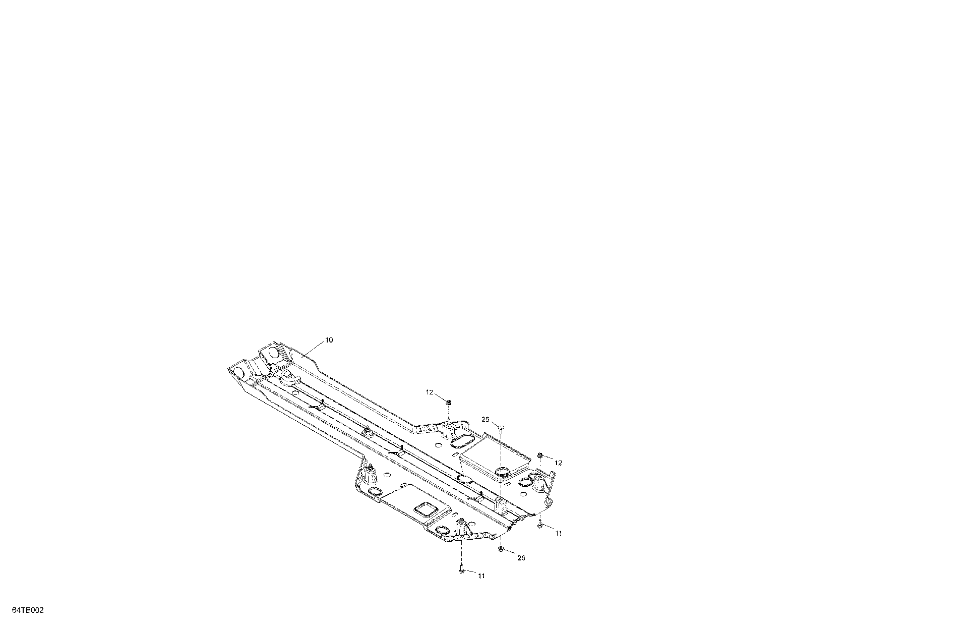 An Image of a Genuine Can-Am Parts Schematic Diagram showing the schematic - BODY - SKID PLATE AND BUMPER