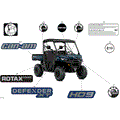 BODY - DECALS - 2026 CAN AM DEFENDER HD9 XT - DUSTY NAVY SATIN - 62" WIDTH - (2)
