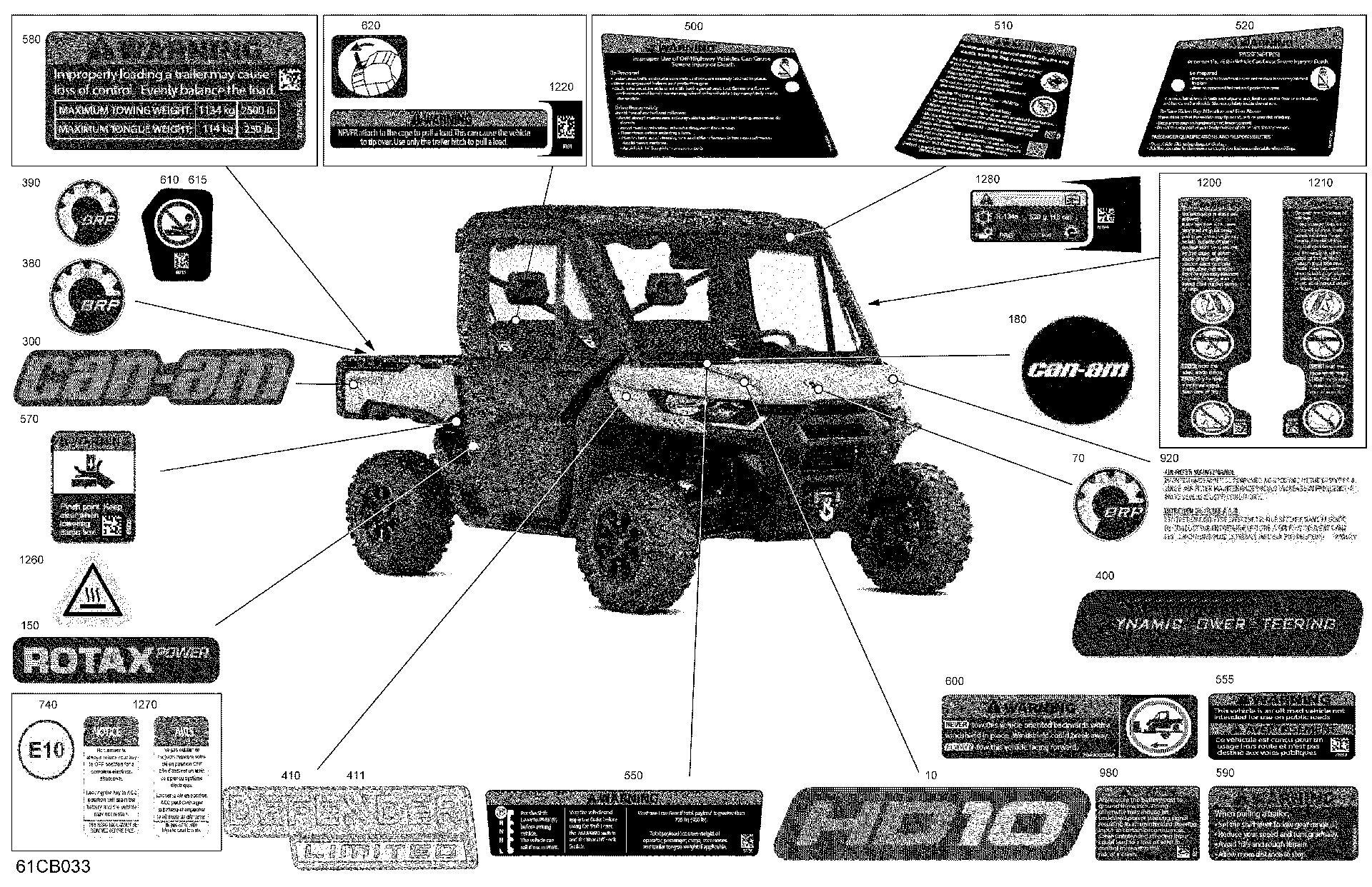 An Image of a Genuine Can-Am Parts Schematic Diagram showing the schematic - BODY - DECALS