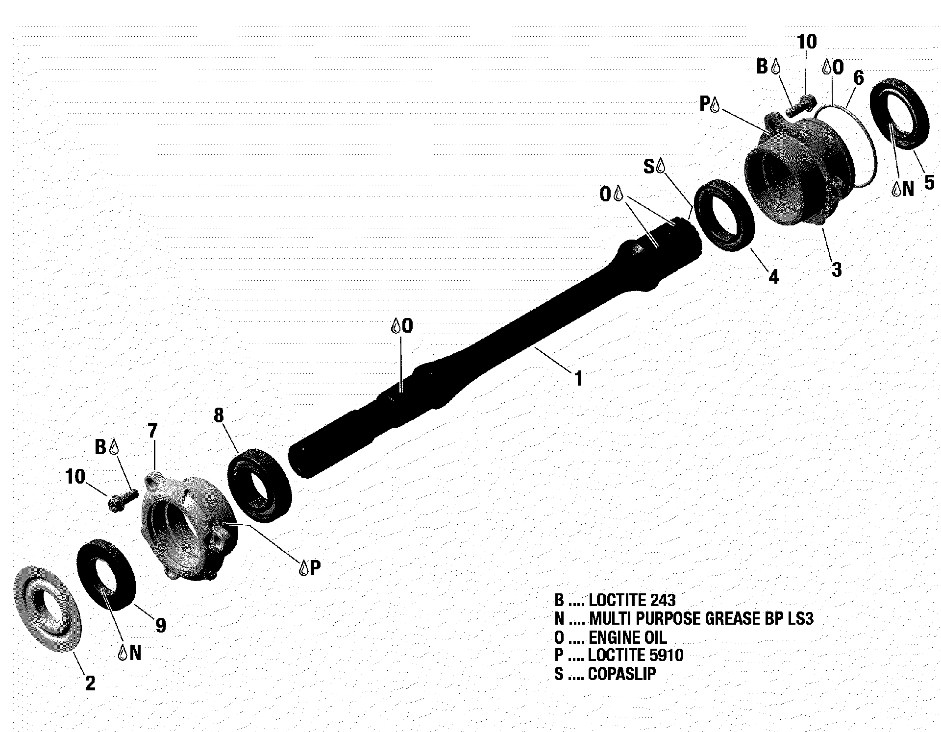 An Image of a Genuine Can-Am Parts Schematic Diagram showing the schematic - DRIVE SHAFT