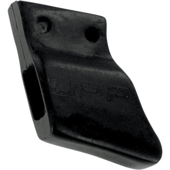 A black Yamaha Rear Chain Slider by Moose Offroad, made for Yamaha Blaster, Warrior, and Raptor models. Features two screw holes, easy installation, and is proudly made in the U.S.A.