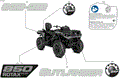 BODY - FEATURE DECALS - 2025 CAN AM OUTLANDER MAX 850 4X4 DPS - GRANITE GREY - (2)