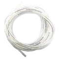 A coiled length of Hose-Poly Clear 3/16 Od 1/8 Id by Polaris, clear and flexible with black text, arranged in a loose circle on a white background—ideal for OEM Polaris or Indian motorcycle parts use.