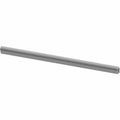 Gray cylindrical PVC trim edge strip, 90 mm length, smooth surface, adhesive backing visible at one end.