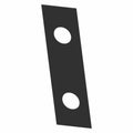 Black rectangular windshield plate tape with two circular cutouts, designed for Polaris UTV models.
