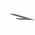 Matte black angular plastic windshield plate tape for front left side of UTV.