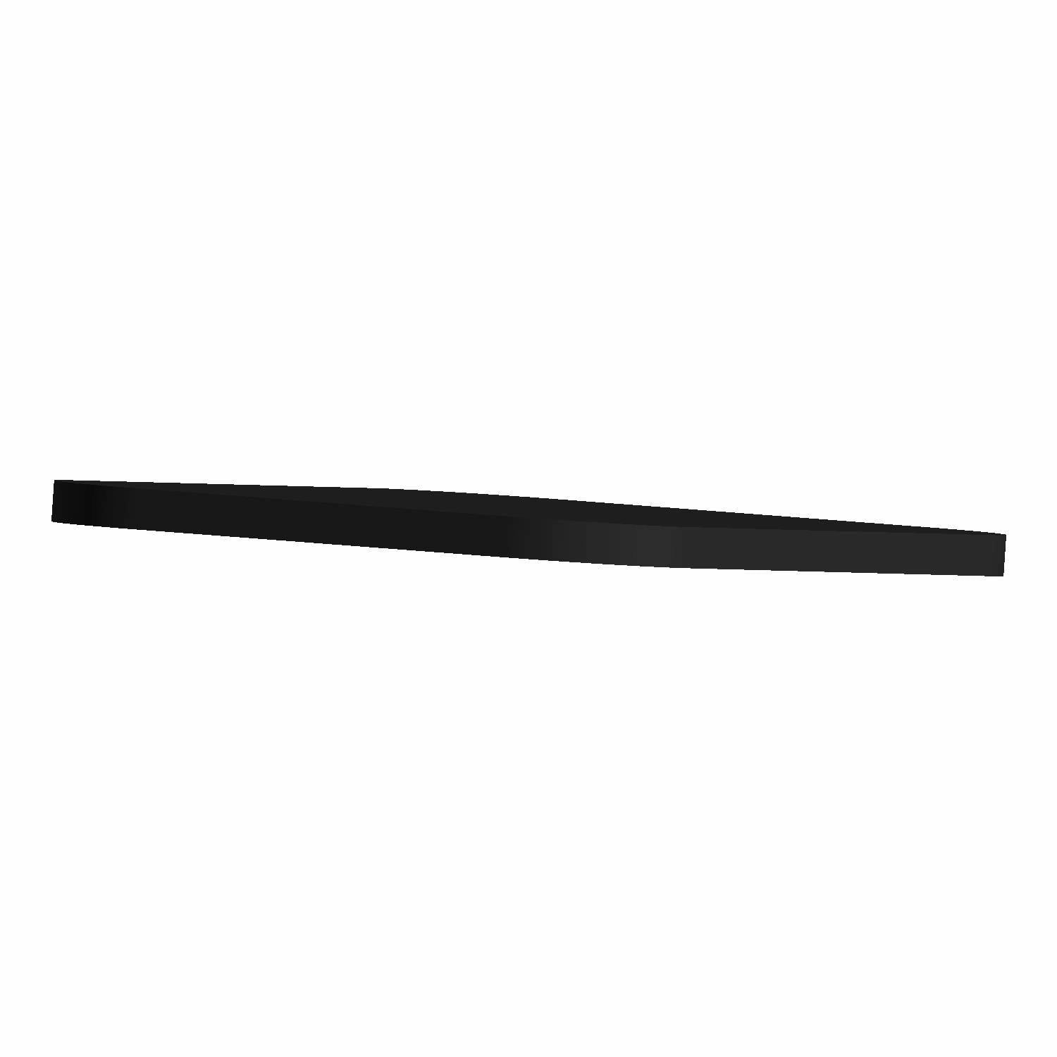 Black rectangular rubber pad with smooth surface and uniform thickness.