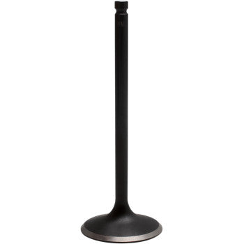 The Polaris Exhaust Valve 32.00 mm Standard by Kibblewhite, crafted from durable EV8 stainless steel, features a long stem and flat round base, standing upright against a white background.