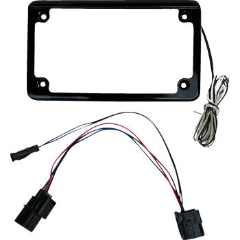 License Plate Frame LED with Tag Light Black SXS by Custom Dynamics