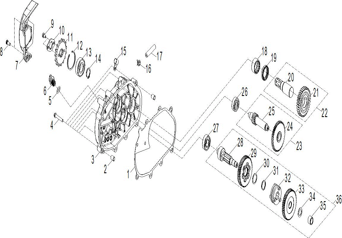 An Image of a Genuine Can-Am Parts Schematic Diagram showing the schematic - DRIVE - TRANSMISSION - 110 EFI & 110 X XC