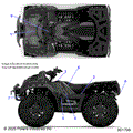 BODY: DECALS GRAPHIC - 2026 POLARIS SPORTSMAN XP 1000 MUD