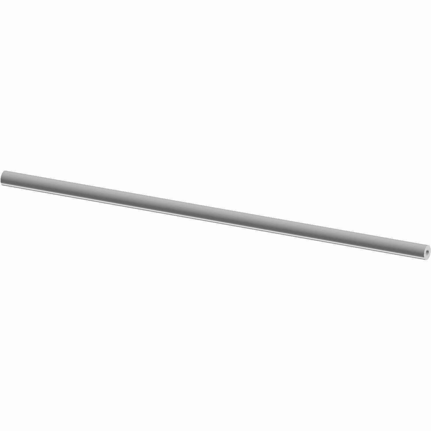 Straight gray rubber fuel line tube, 3 mm inner diameter, 7 mm outer diameter, flexible.