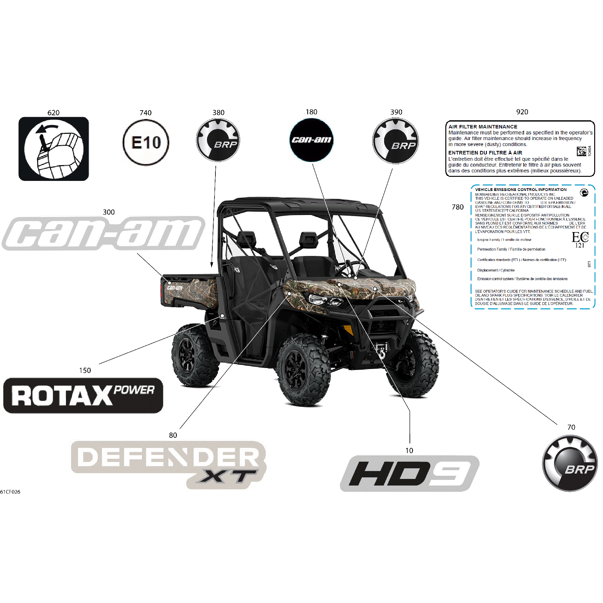 An Image of a Genuine Can-Am Parts Schematic Diagram showing the schematic - BODY - DECALS