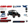 BODY - DECALS - 2026 CAN AM MAVERICK MAX TURBO RR X DS - DUSTY NAVY SATIN - 64" WIDTH CALI