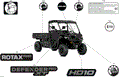 BODY - DECALS - 2026 CAN AM DEFENDER PRO HD10 XT - STEALTH BLACK - 64" WIDTH - (2)