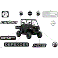 BODY - DECALS - 2025 CAN AM DEFENDER MAX HD9 DPS - STEALTH BLACK - 62" WIDTH CALI
