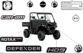 BODY - DECALS - 2025 CAN AM DEFENDER HD9 DPS - STEALTH BLACK - 62" WIDTH CALI