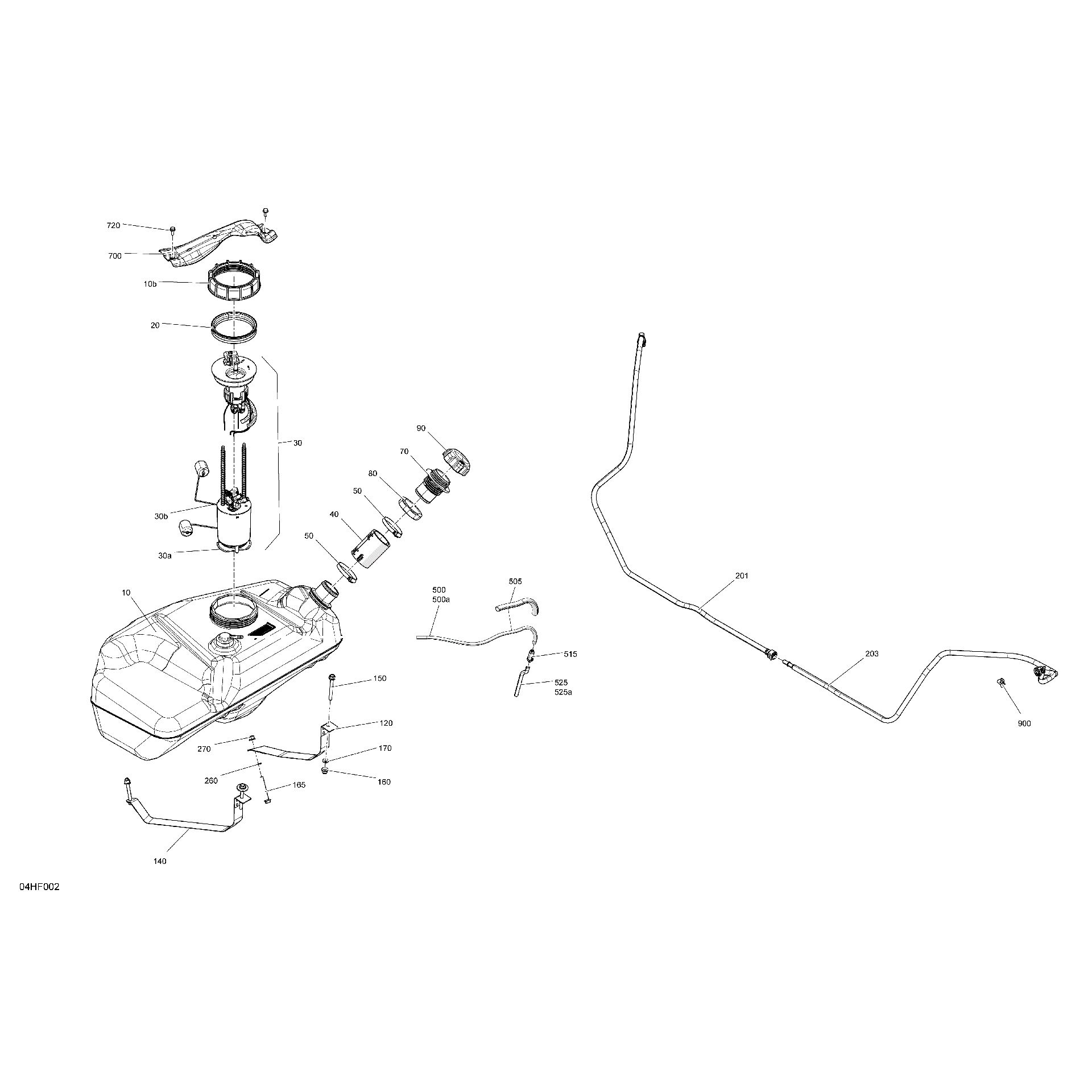 An Image of a Genuine Can-Am Parts Schematic Diagram showing the schematic - ENGINE - FUEL
