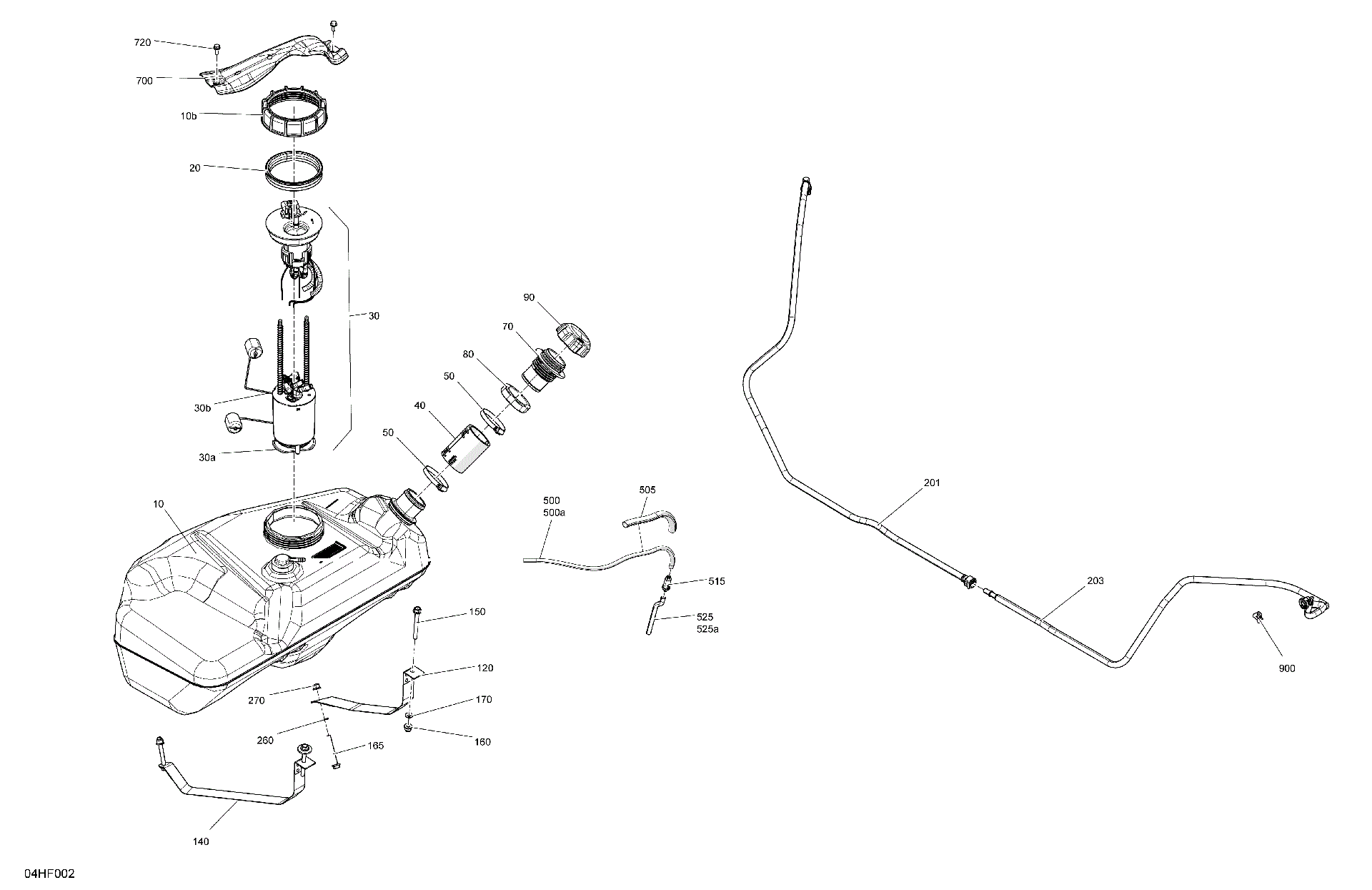 An Image of a Genuine Can-Am Parts Schematic Diagram showing the schematic - ENGINE - FUEL