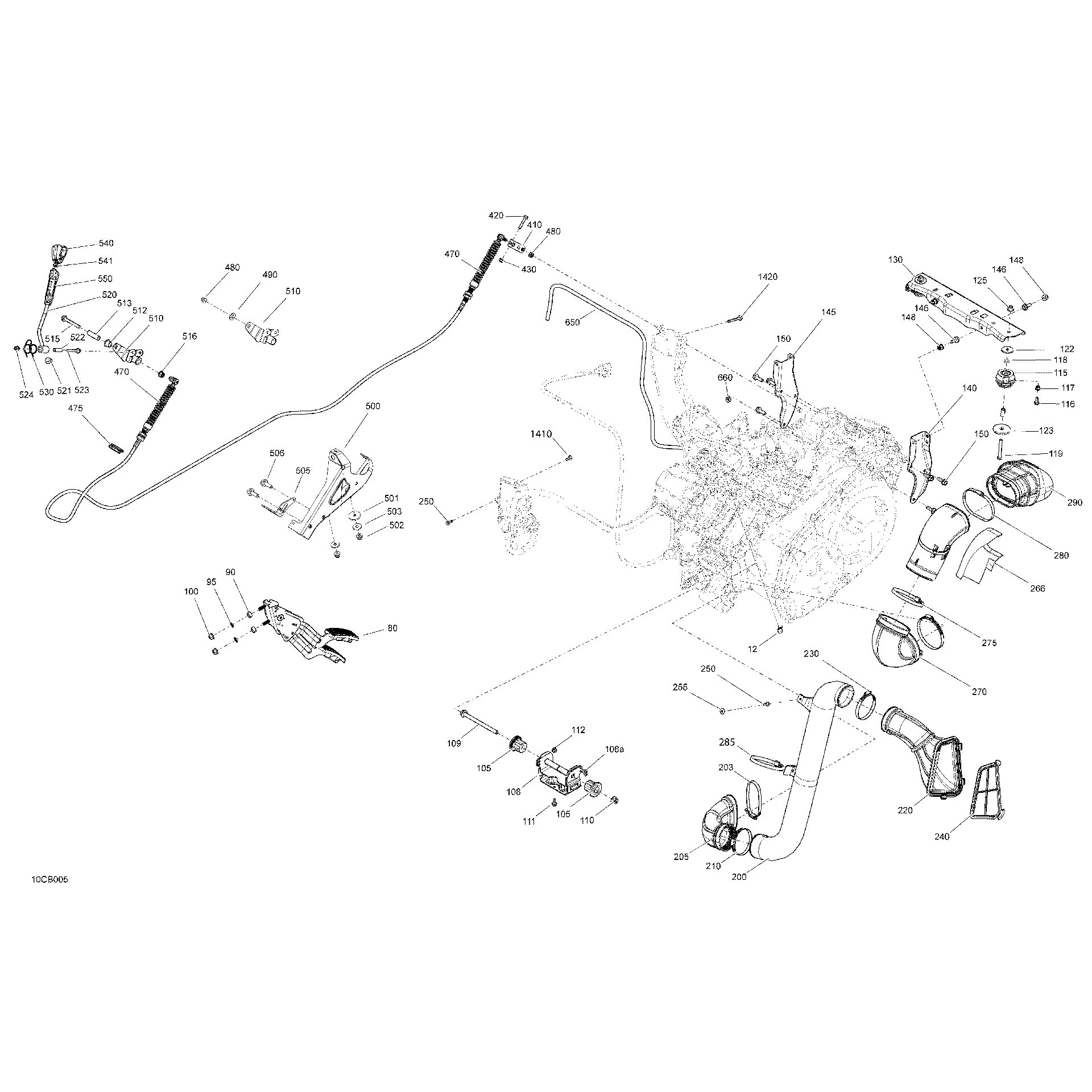 An Image of a Genuine Can-Am Parts Schematic Diagram showing the schematic - ENGINE - SYSTEM
