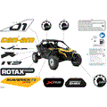 BODY - DECALS - 2025 CAN AM MAVERICK R X RS - NEO YELLOW - 77" WIDTH - (3)