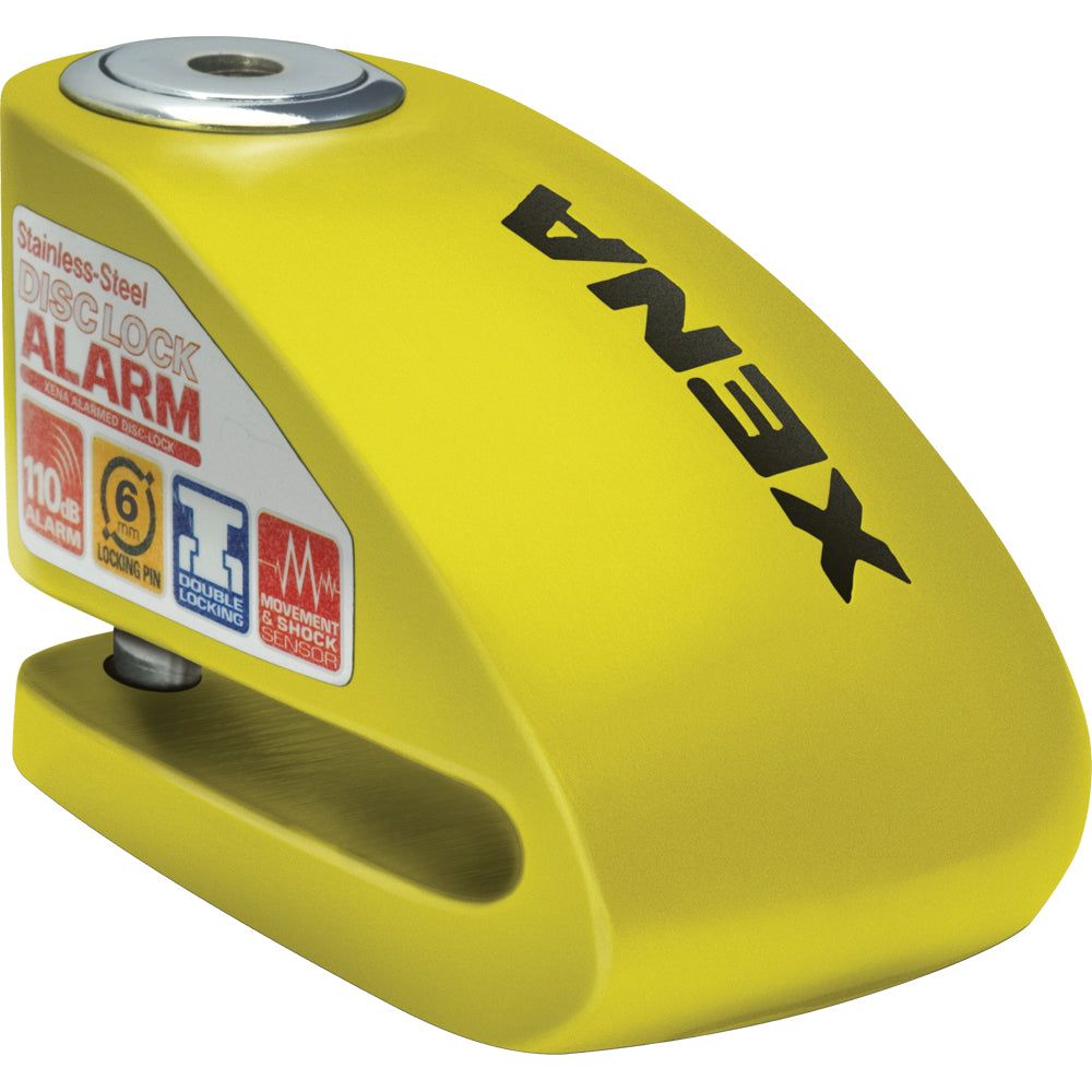 Xx6 Alarm Disc Lock 3.3" X 2.3" (Yellow) by Xena