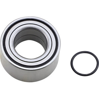 The Honda - Kawasaki Wheel Bearing Kit Front & Rear by Epi is shown next to a black rubber O-ring, both displayed on a plain white background.