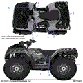 BODY: DECALS STANDARD - 2025 POLARIS SPORTSMAN 850 MUD 49S