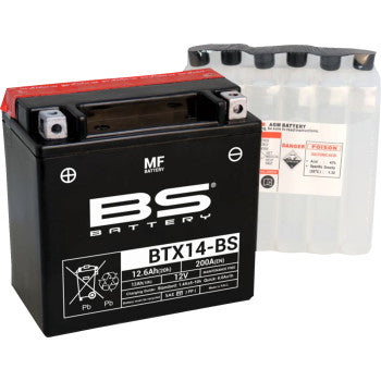 Battery BTX14 BS (YTX) by Bs Battery