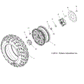 WHEELS: FRONT TIRE and BRAKE DISC - 2015 POLARIS SPORTSMAN ACE 570 EFI