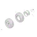 DRIVE - REAR WHEELS - 2026 CAN AM DEFENDER MAX HD9 DPS - STEALTH BLACK - 62" WIDTH - (2)