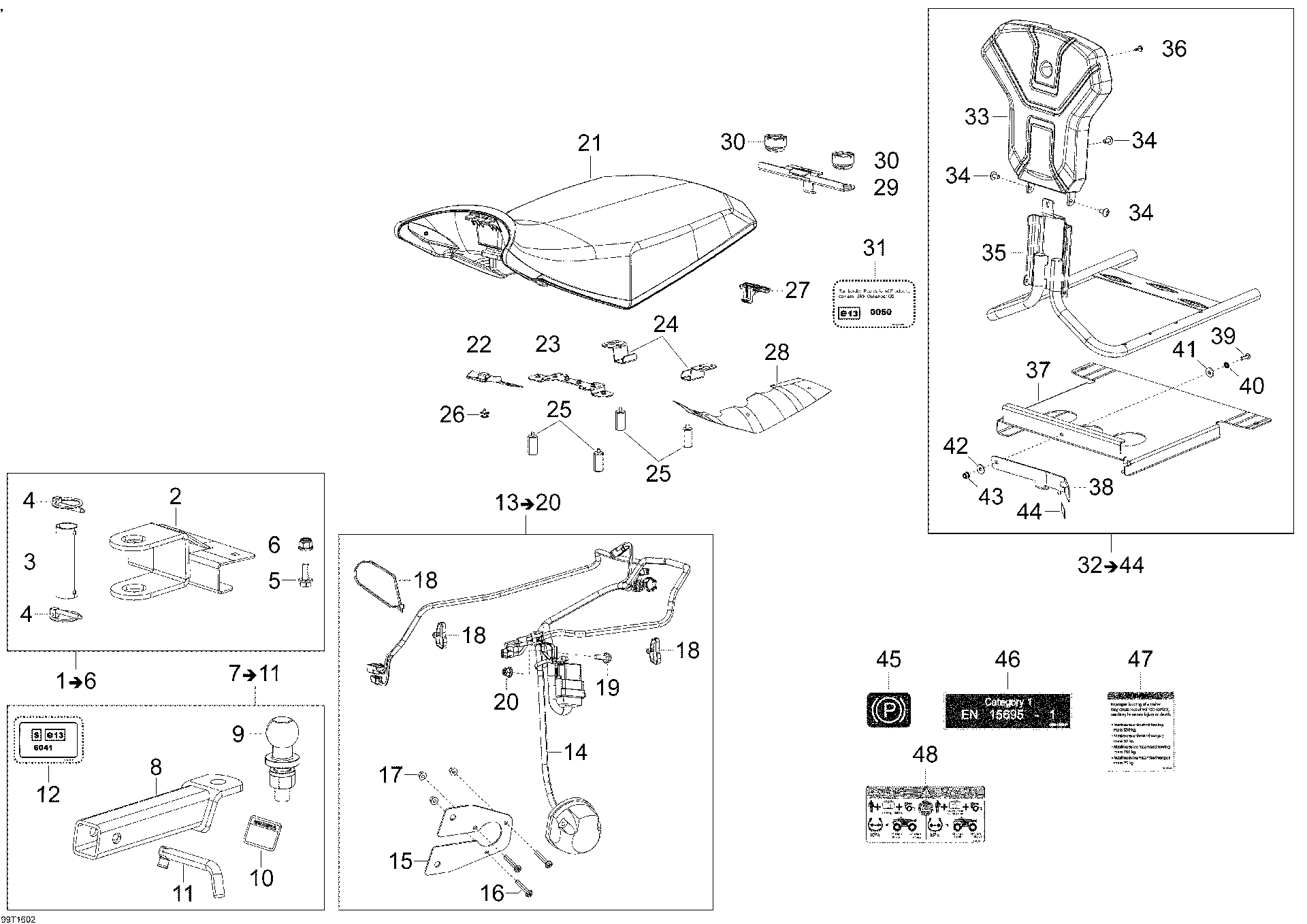An Image of a Genuine Can-Am Parts Schematic Diagram showing the schematic - T3 PARTS (PRO MODELS)