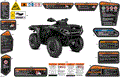 BODY - WARNING DECALS - 2025 CAN AM OUTLANDER 850 4X4 XT - PLATINUM SILVER SATIN