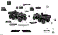 DECALS OUTLANDER MAX - 6X6 - XT - - 2019 CAN AM OUTLANDER MAX 6X6 EFI